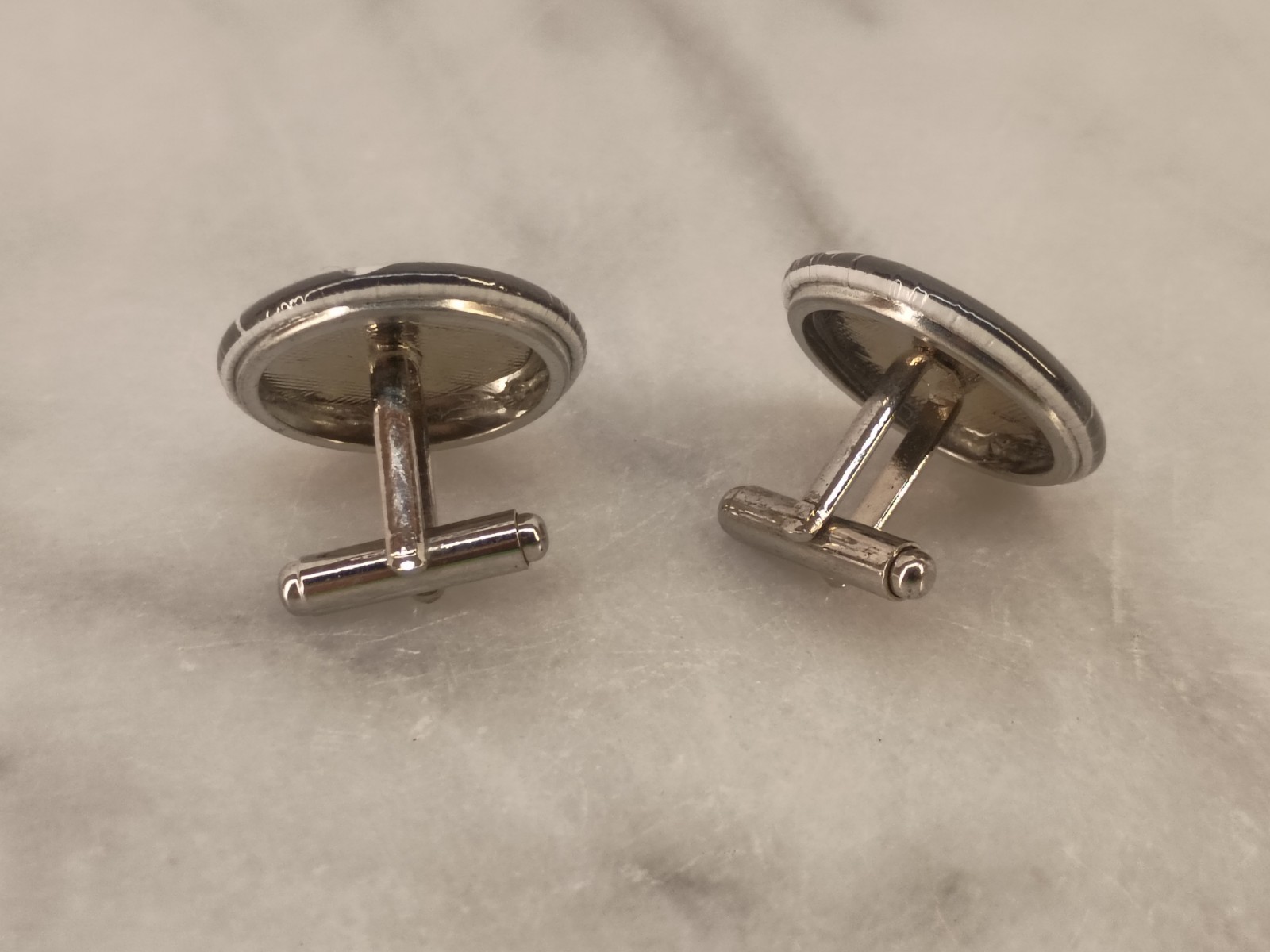 Button Style Black And White Octopus Cufflinks - image 4