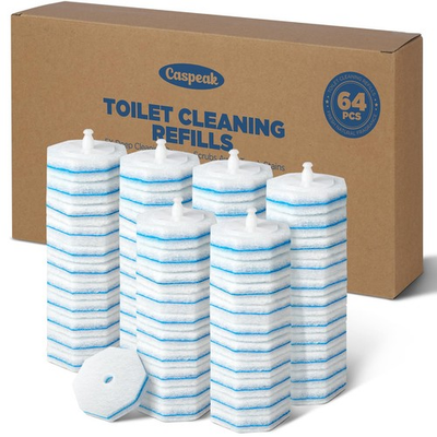 #ad 64 Count Toilet Wand Refills for Clorox Toilet Wand 5X Cleaning Power Toilet... $35.16