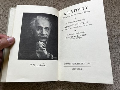 Relativity Albert Einstein 1961 The Special and General Theory Crown Publishers