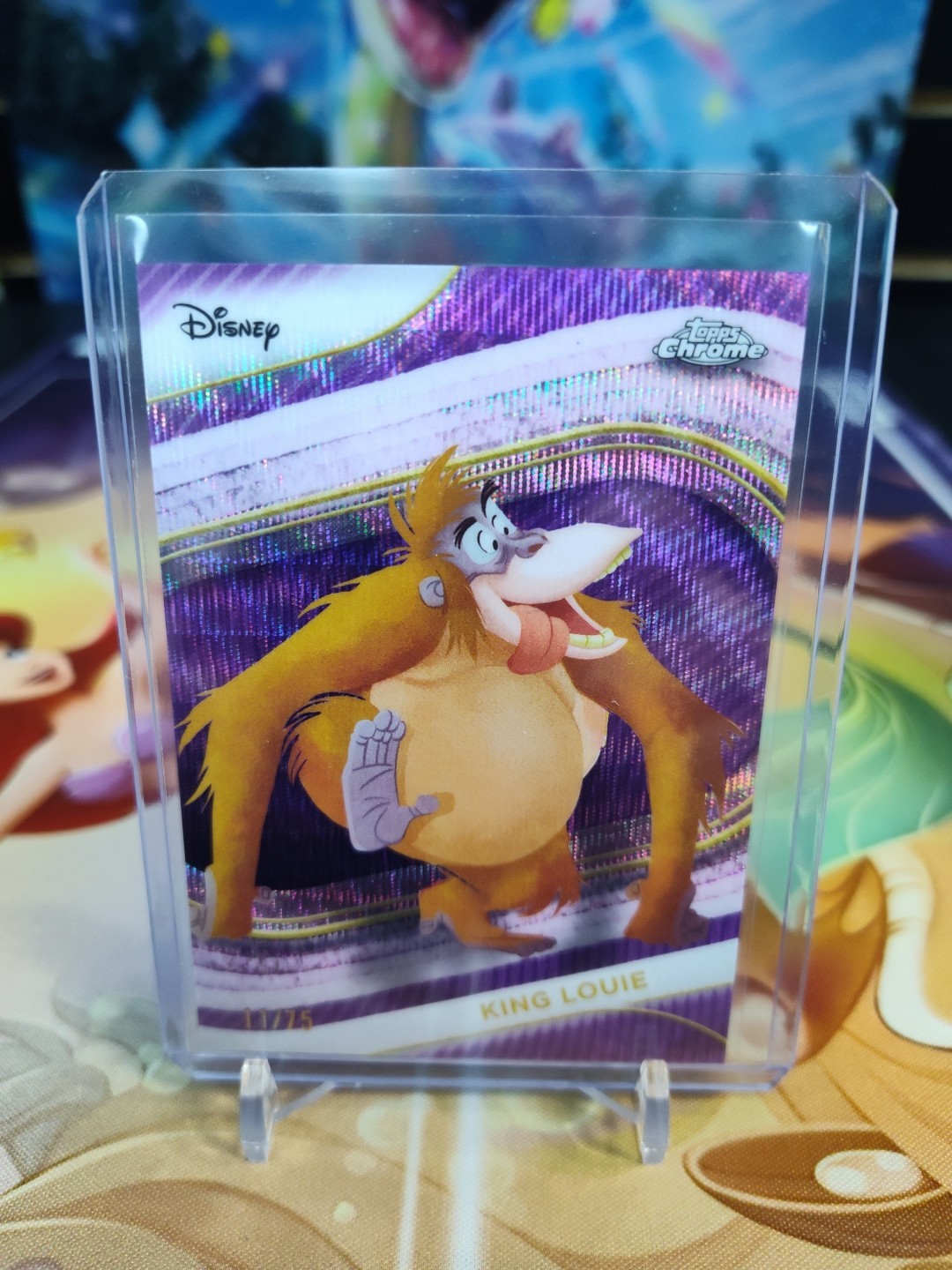 2025 Topps Chrome Disney King Louie #108 Purple Wave Hobby Exclusive /75