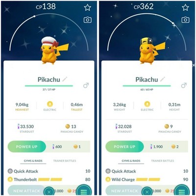   Shiny Pikachu Ethan's Hat and Lyra's Hat   - P T C - 20kStardust - Description