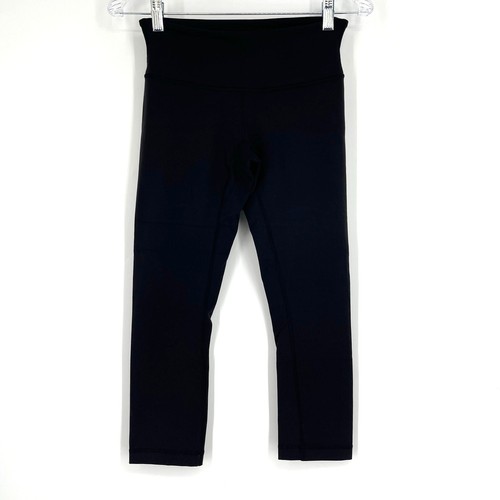 Lululemon Wunder Under Crop III 22" Black Size 4 Full On Luon