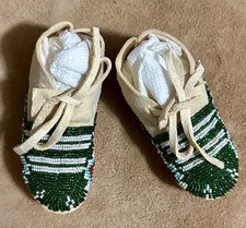 Beautiful Native American Lakota Sioux Beaded Baby Moccasins.