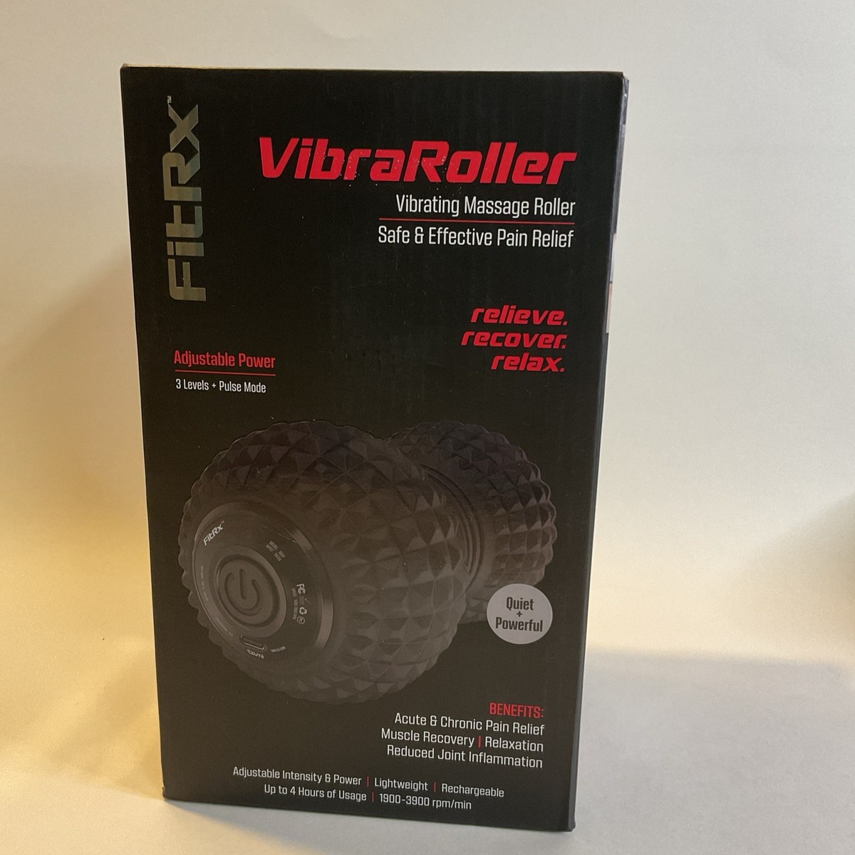 FitRx VibraRoller, Vibrating Massage Roller, Quiet & Powerful, 3 levels, NEW | eBay FitRx VibraRoller, Vibrating Massage Roller, Quiet & Powerful, 3 levels, NEW | eBay