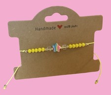 Girls Adjustable Yellow Cord Star Bracelet Set of 3
