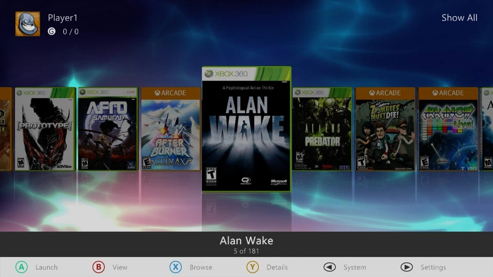 XBOX 360 SLIM S 1TB RGH3 DASHBOARD AURORA CON 190 JUEGOS INCLUIDOS EN EL HDD - Imagen 2 de 4