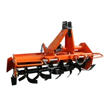 45"PTO Rotary Tiller Attachment Cat 1 Tractor 540 RPM 5"Depth Replaceable Blades