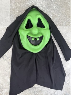 Vtg Fun World Easter Unlimited Ghost Face Green Sarah Spook Mask Shroud 9207