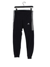 Adidas Women's Sports Bottoms S Blue Striped 100% Other Sweatpants