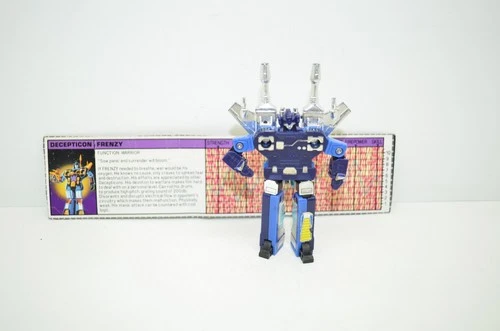 Frenzy Cassette 100% Complete SILVER 1985 Vintage Hasbro G1 Transformers Figure