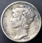 1927-P 10C Mercury Dime  XF NICE DETAILS and TONING 90% SILVER (#8350)