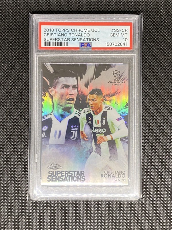 2018 Topps Chrome UCL #SSCR Cristiano Ronaldo Superstar Sensations PSA 10 GEM MT