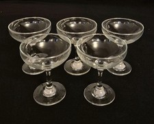 Martini Cocktail Glasses x 5 Vintage 1970's 11cm Tall x 8.5cm Dia Excellent Cond