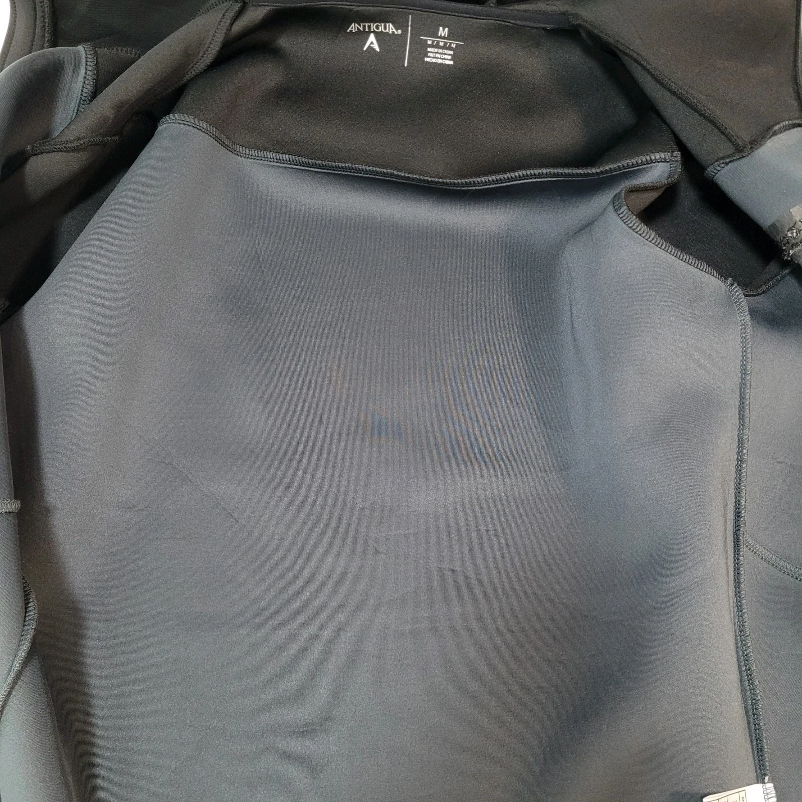 Antigua Black & Blue Falconhead Golf Hooded Full Zip Stretch Jacket Size Medium image 5