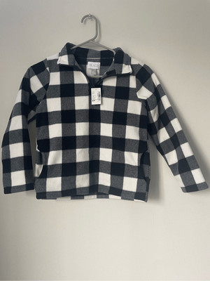 Childrens Place Black and White Flannel Size Medium NEW