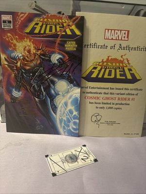 #ad Cosmic Ghost Rider #1 Signed J. Scott Campbell AND Donny Cates READ DESC 🔥 🔑 $175.00