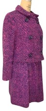 Vintage Early 60s Women's Violet  Magenta Mohair Skirt Suit - Sz XS/S