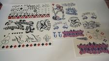 4 Sheets Harley Quinn Extra Large Temporary Tattoos For Halloween Costumes