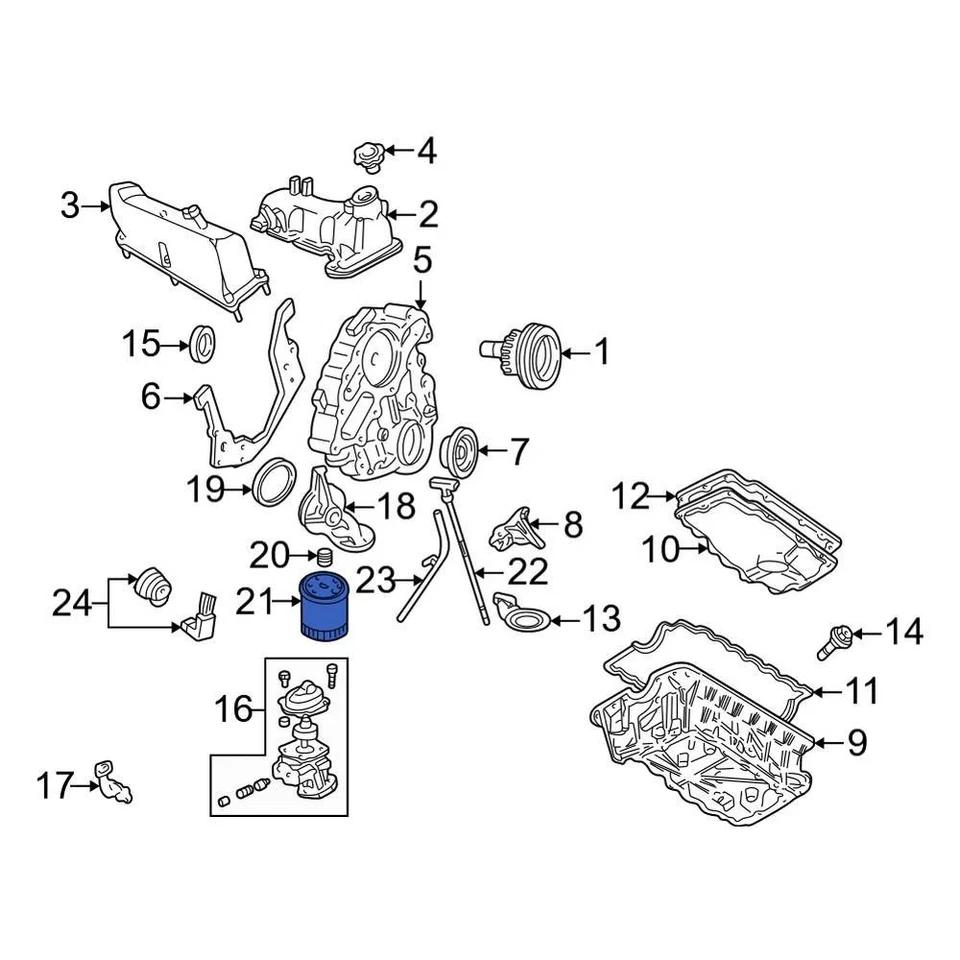 For Ford E-250 Econoline 1997-1999 Ford F1AZ6731BD Engine Oil Filter Foto 2 de 4