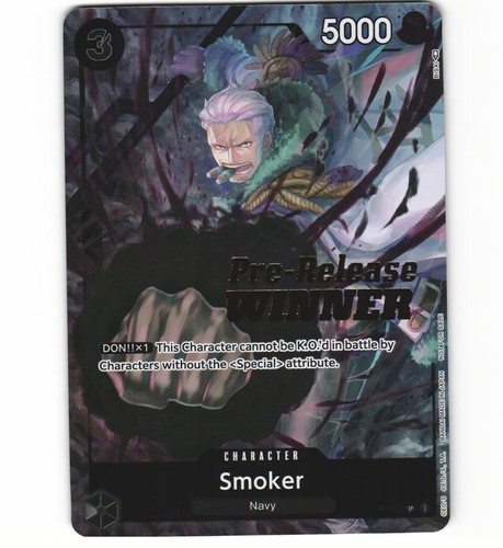 ワンピースカード 英語版 Pre Release WINNER スモーカー One Piece TCG Smoker Pre-Release Winner P-025 PSA 10 GEM MINT