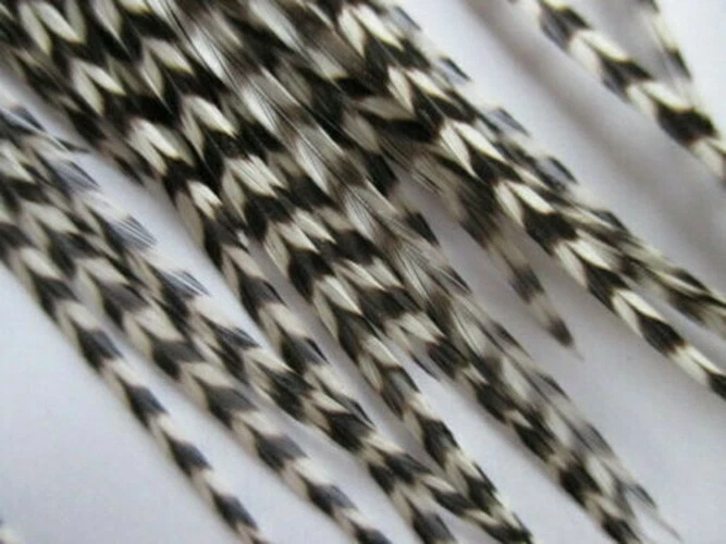 AWESOMEFEATHERS feather hair extensions grizzly x 10 real 5-11 inch for hair ebay