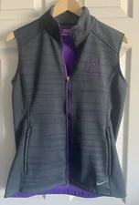 Nike Golf Full Zip Vest Women Jacket Gray Fleece M Tour TPC Scottsdale ThermaFit