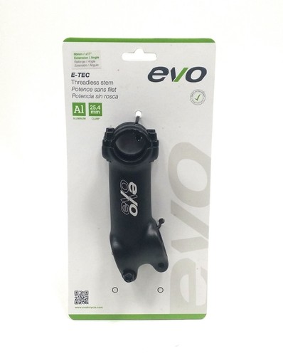 EVO E-Tec Threadless Bicycle Stem,Black,25.4mm x 90mm x +/- 17 Degrees - Picture 6 of 6