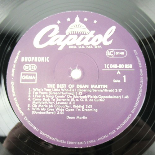 Schallplatte THE BEST OF DEAN MARTIN Big Band Vocal Swing Jazz Album LP 12" - Imagen 4 de 4
