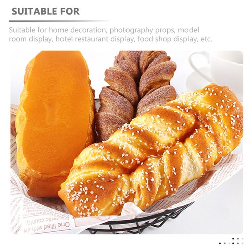 2Pcs Home Party Pretend Play Artificial Fake Bread - 第 7/12 張圖片