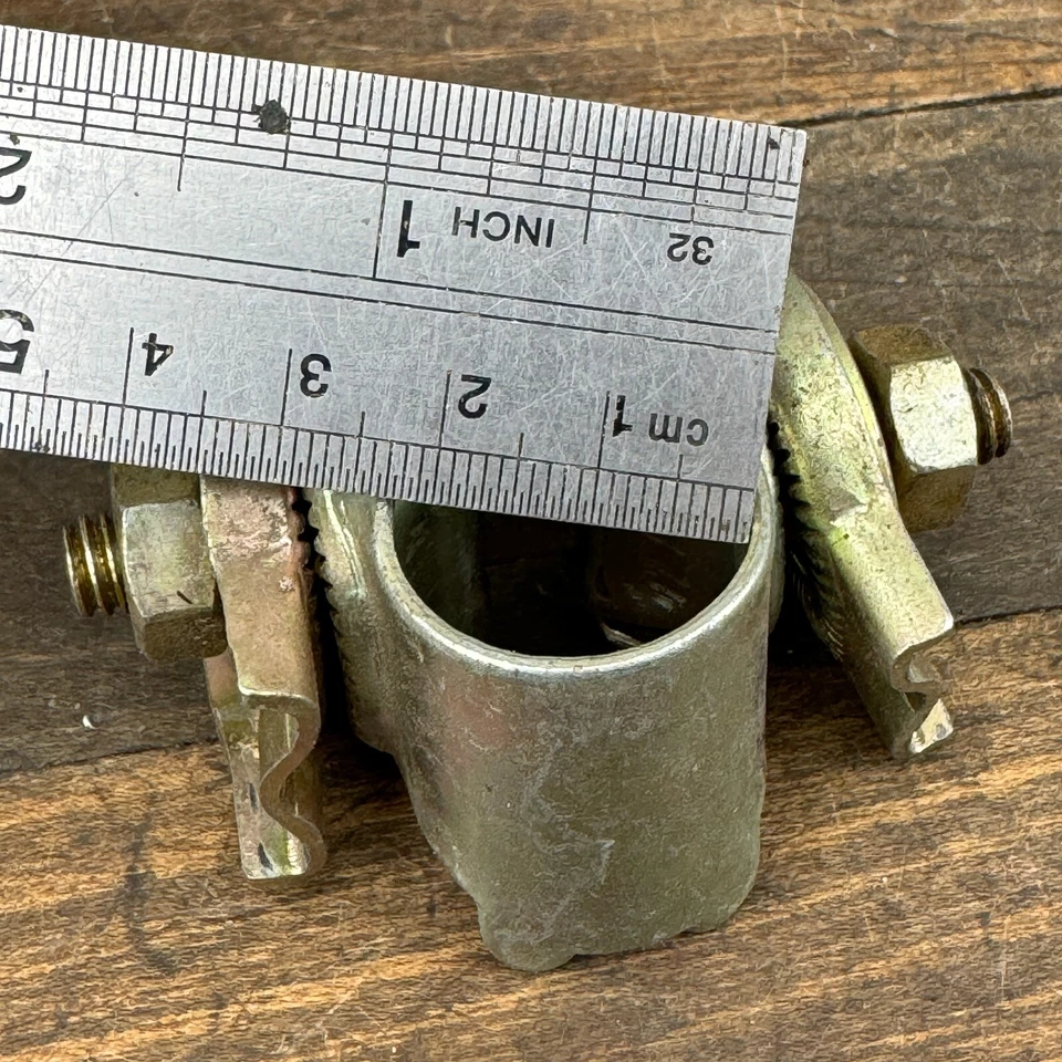 Braçadeira de assento vintage 4 trilhos ouro serve sela de couro Klunker bicicleta cruzadora - Imagem 4 de 4