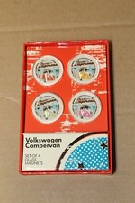 Set Of 4 Retro Camper Van Glass Fridge Magnets ZGB5080814013 New