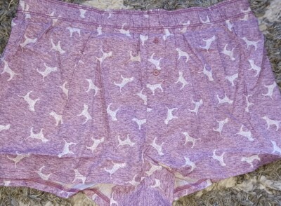 VSpink sleep Shorts brand new size large  logo