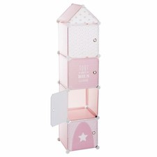 Atmosphera Kids Meuble de rangement enfant Colonne - 34 x H. 140 cm - Rose 