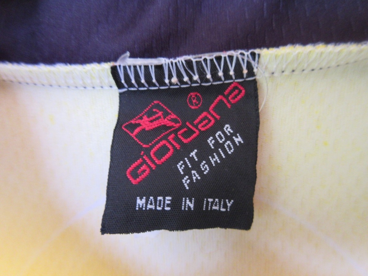 Maillot Cycliste Vintage ONCE Giordana Jaune Taille XL Manches Courtes