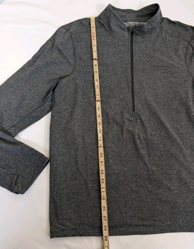 Merrell Heathered Gray Half Zip Lightweight Tech Pullover Size XL Golf Hiking - Picture 6 of 7
