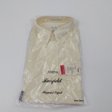 Vintage Arrow by Fairfield Light Yellow Dress Shirt 16 New in Original Package