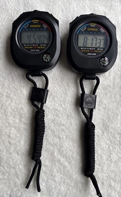 Multi-Function Electronic Digital Sport Stopwatch Timer - 2 Pack