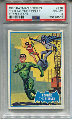 1966 Batman #22B Routing The Riddler PSA 8 NM-MT *Blue Bat* Batman ...