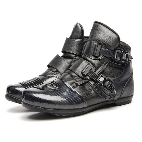 Mens Racing Boots Outdoor Road Motorcross Riding Shoes Motorcycle Sneakers Black - Bild 1 von 15