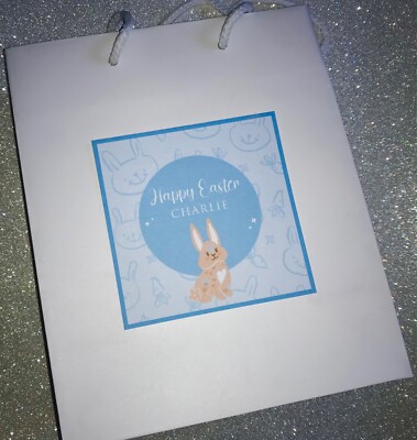 Personalisierte Geschenktüte Ostereiersuche | Hasen-Design, Ostertüte, Kinder Leckerlibeutel