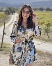 SIZE M ZARA NWT WOMAN TIE DYE PRINTED SHORT DRESS MULTICOLOURED 8796/217