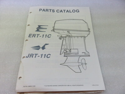 PM64 1987 OMC Evinrude ERT-11C JRT-11C Models Parts Catalog Manual P/N 398854