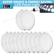 12 Pack 11 Inch LED Ceiling Lights Ultra-Thin Recessed Kit 6000K Daylight