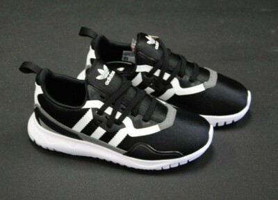 [FX5323] NEW PRE SCHOOL KID'S ADIDAS ORIGINALS FLEX RUN C BLACK WHITE GREY  AK187 | eBay