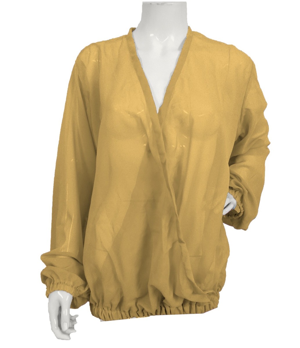 Chiffon Long Sleeve Color Fancy Top Casual Wear For Women Girls