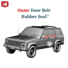 Set Jeep Cherokee XJ (1984-1996) Weatherstrip Outer Door Belt Rubber Seal