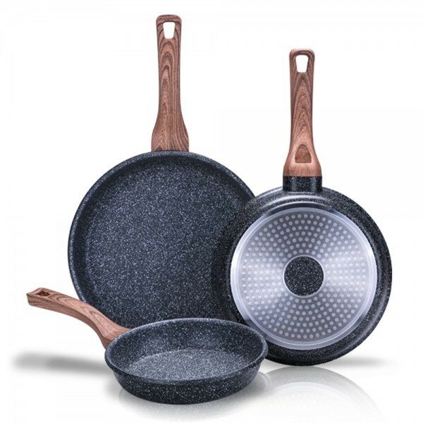 Juego De Sartenes Antiadherentes Folk (20,24,28Cm) De Aluminio, Apto Para Inducción/Vitro. Mango Extraíble Y Libre Pfoa - Newchef En Oferta Newchef-Juego De Sartenes Antiadherentes Folk (20,24,28Cm) De Aluminio, Apto