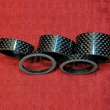 5 - 1 1/8" Carbon Fiber Spacers 3, 5, 10, 15, 20 mm MTB or Road, No Logo