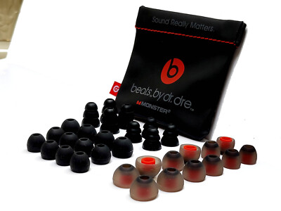 32 kit for Beats Powerbeats 3,2 &1 multi Sizes/Color/Design Soft Eargels & Pouch