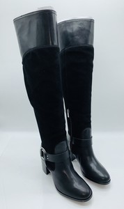 leather wide calf over the knee boots